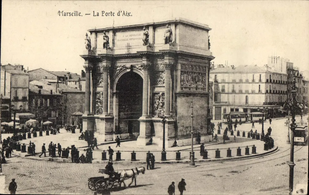 Marselha — A Porta de Aix — editor desconhecido, n° de série P66M - Frente