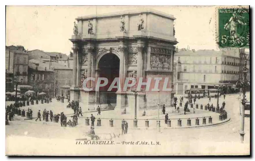 MARSEILLE — Porte d'Aix — L.M. (editor L.M.) - Frente
