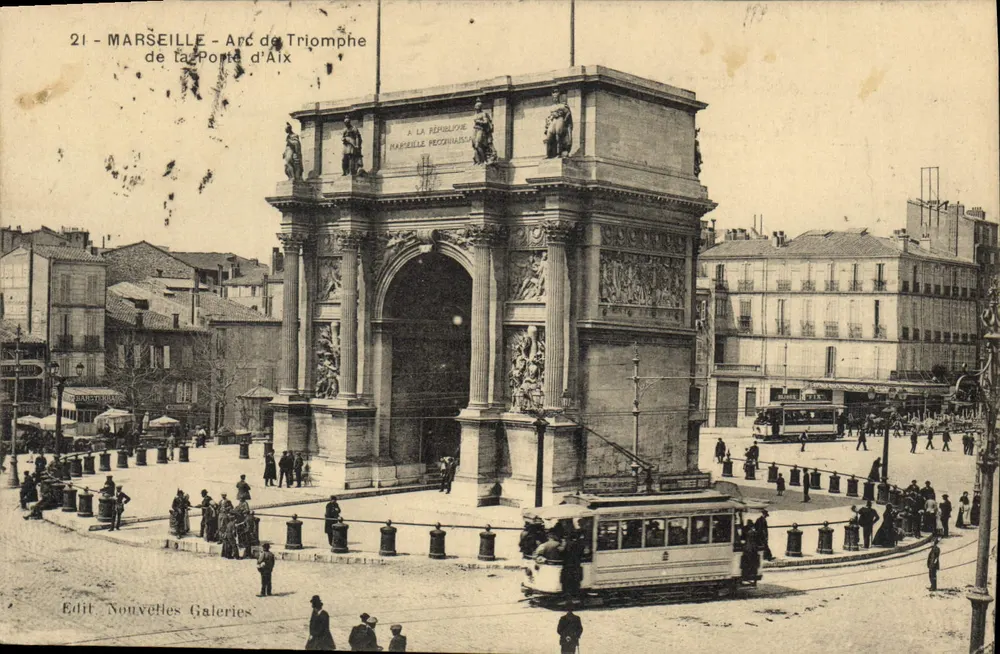 Marselha - Arco do Triunfo da Porta de Aix — Édit Nouvelles Galeries, n°21 - Frente