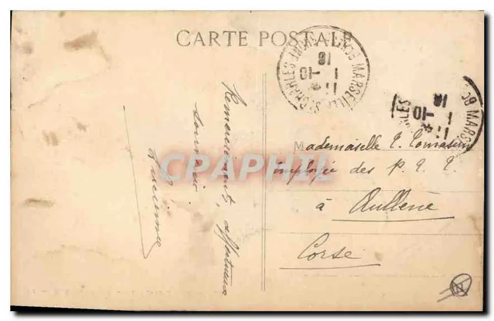 Marselha — A Porta de Aix — E.L. - Verso