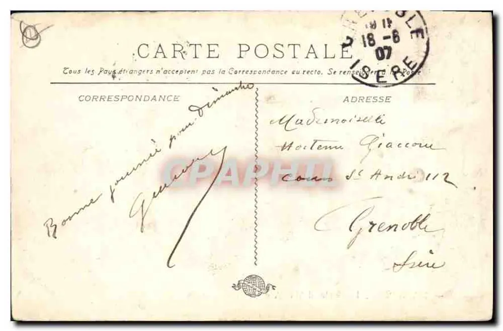 Marselha, a Porta de Aix (Arco do Triunfo) — editor não identificado, número de série não visível - Verso