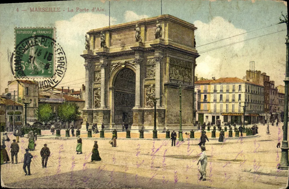 Marseille - A Porta de Aix — edição Nouvelles Galeries, n°4 - Frente