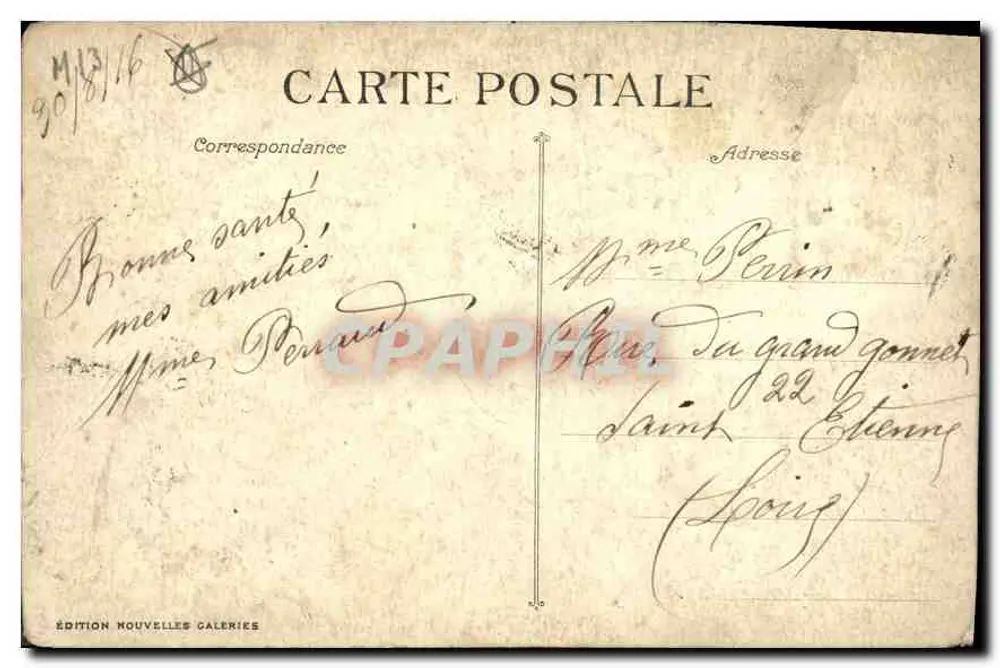 Marseille - A Porta de Aix — edição Nouvelles Galeries, n°4 - Verso
