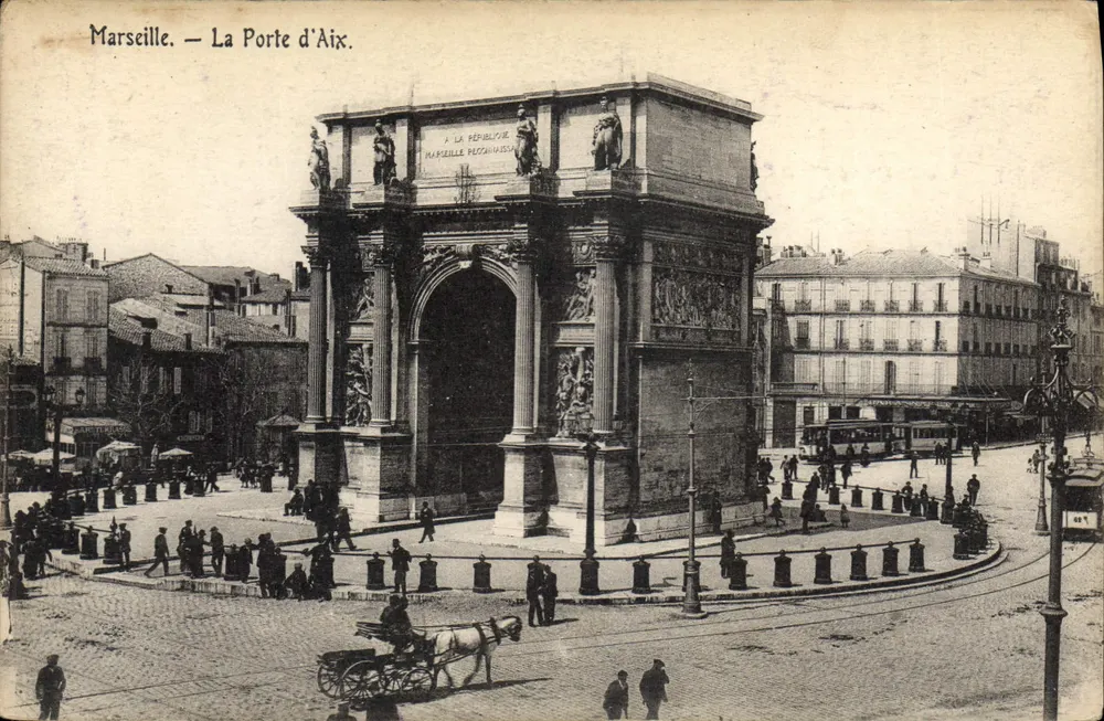 Marseille — A Porta de Aix — Editor anônimo, n° 689 - Frente