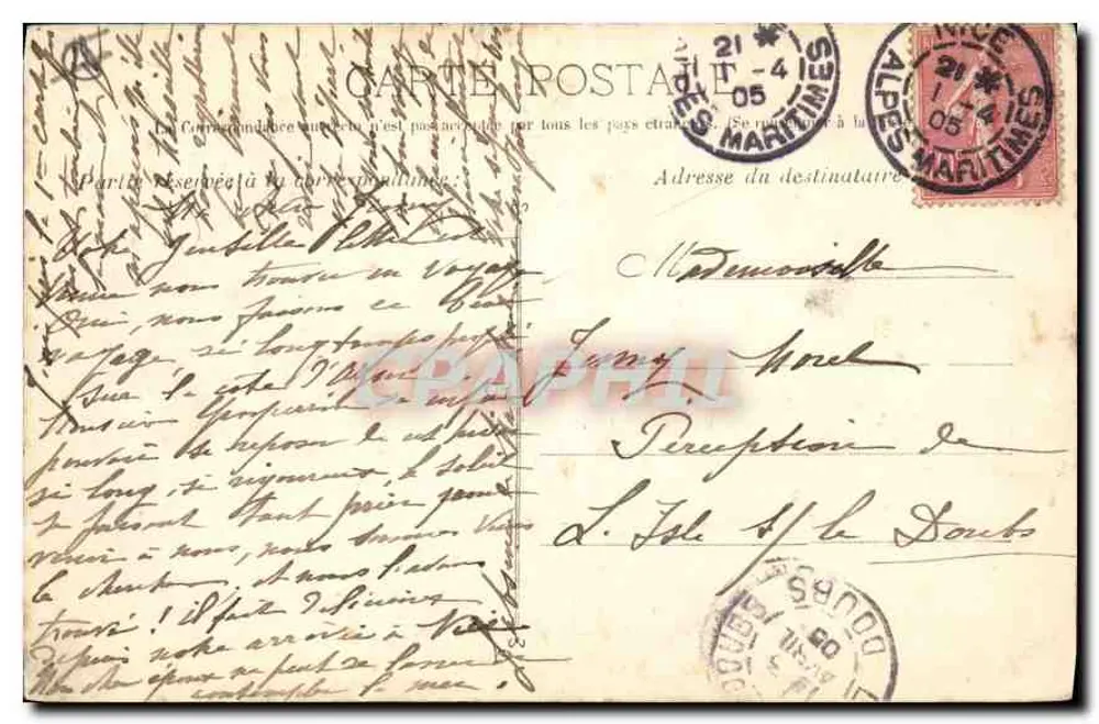 Marselha - A Porta de Ajax — Arco de triunfo dedicado à República — editor não identificado - Verso