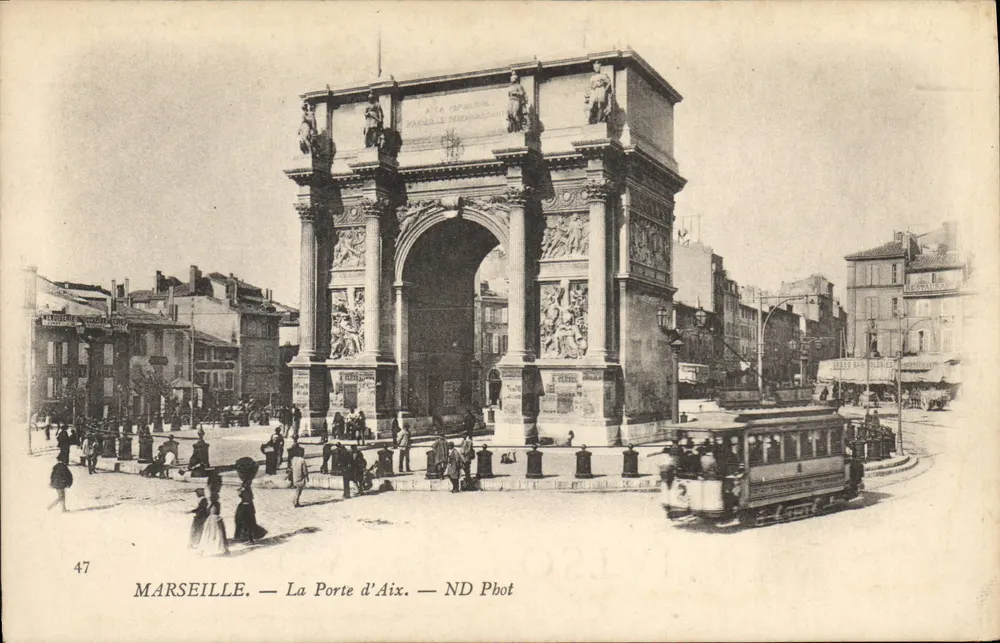 Marselha — A Porta de Aix — ND Phot - Frente