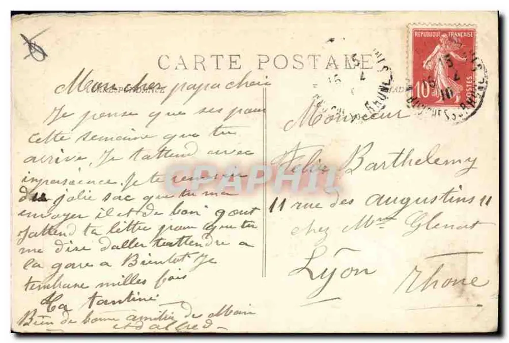Marseille - Arco do Triunfo da Porta d'Alix — editor anônimo, n° 613 - Verso