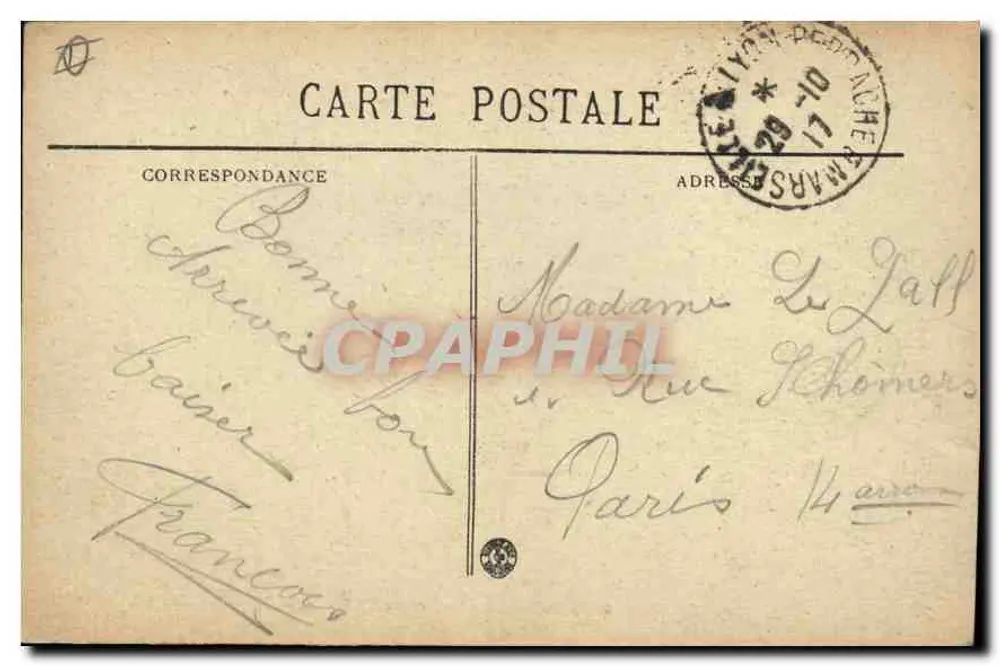 Marseille — O Arco do Triunfo - Place d'Aix - BR - 1521 - Verso