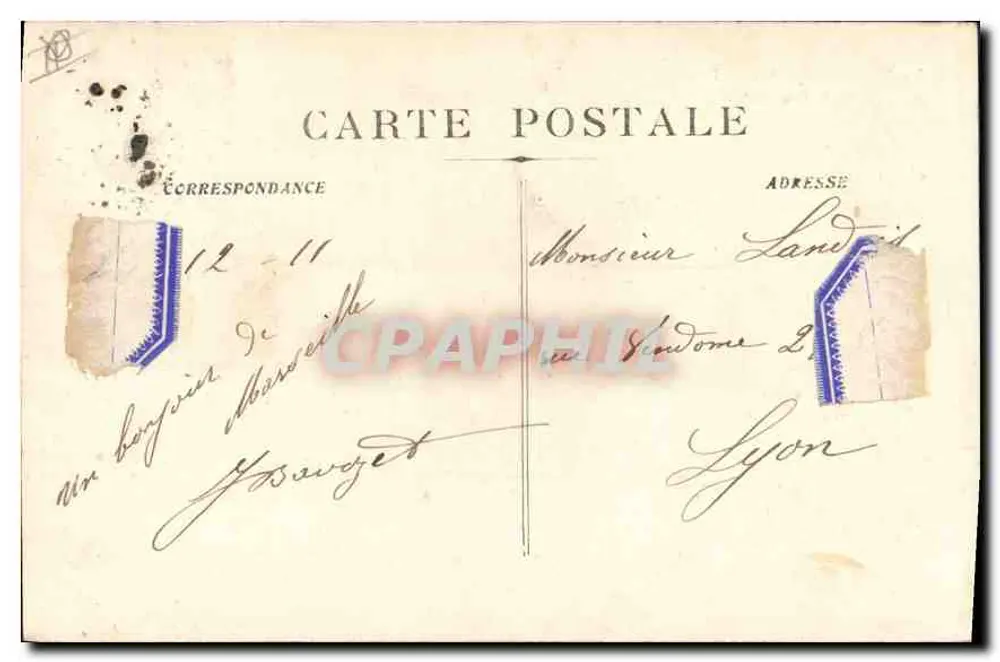 Marseille - Arco do Triunfo da Porta de Aix — editor não identificado, n° de série 3 - Verso