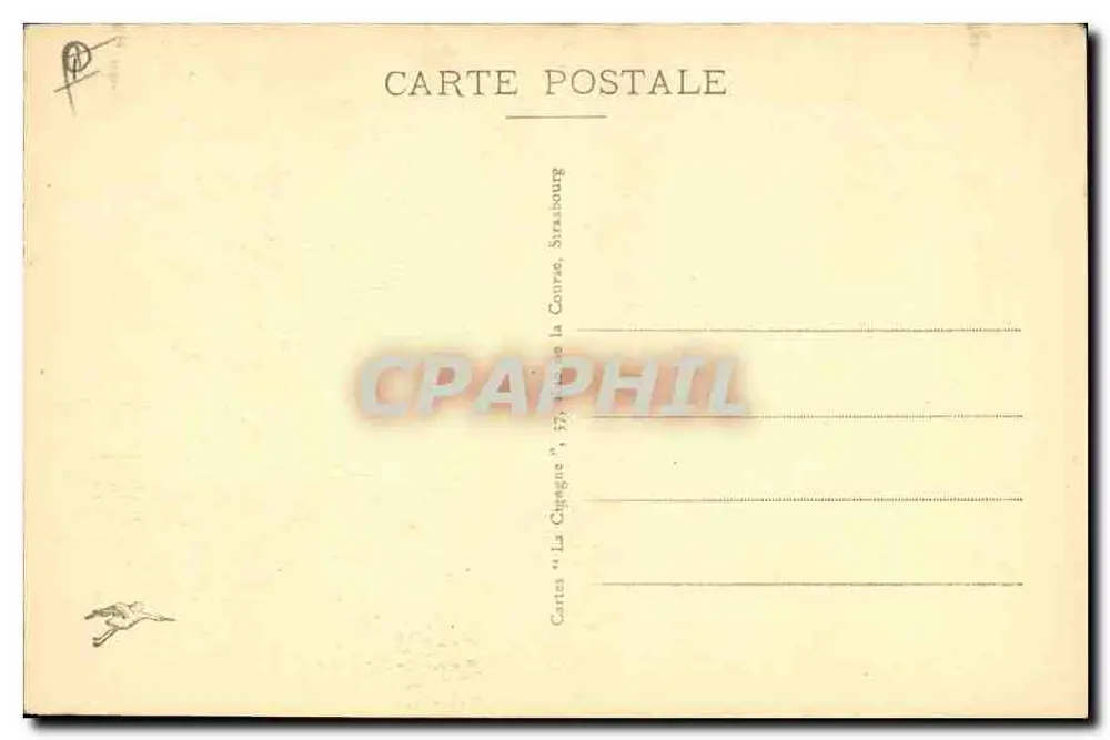 Andlau (Bas-Rhin) — Interior da Igreja — Carte 'La Cigogne', Strasbourg - Verso