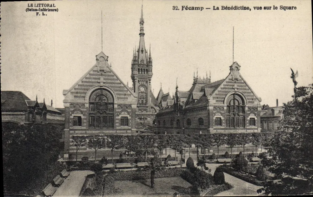 Fécamp — La Bénédictine, vista sobre o Square — LE LITTORAL (Seine-Inférieure) F. L. - Frente