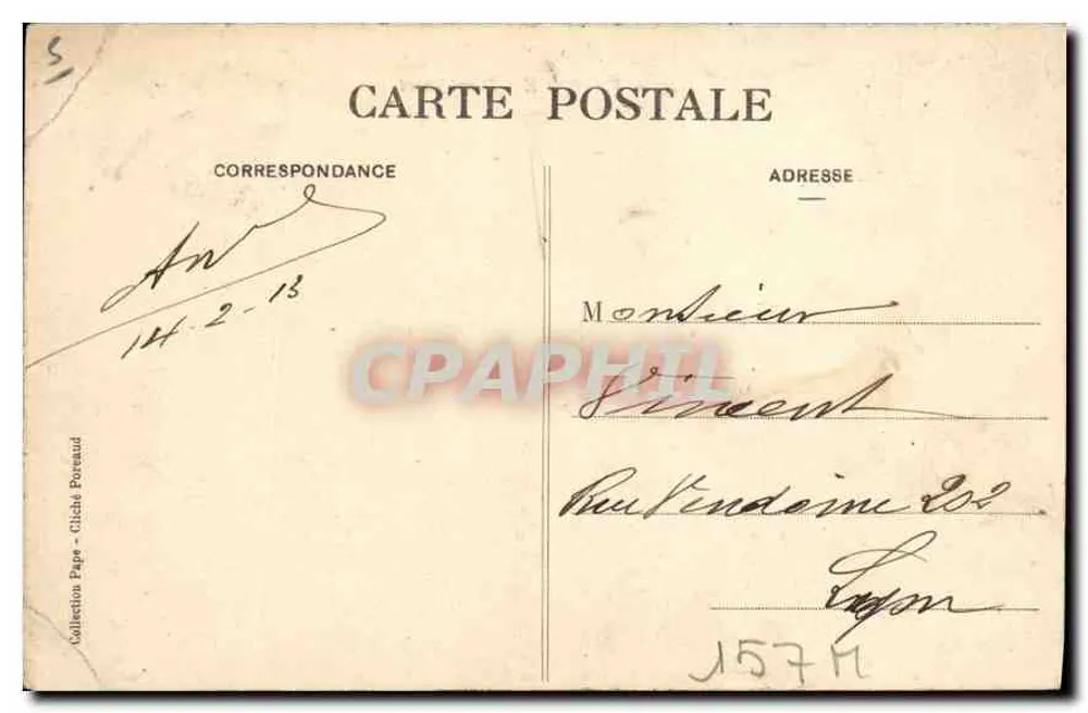 Valence - Parc Jouvet — vista do parque com escadas e ponte — editor desconhecido, n° 45 - Verso