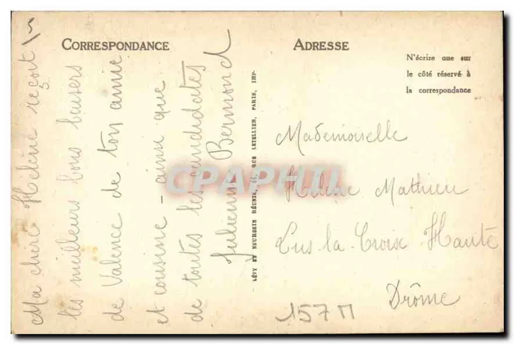 Valence — O Parque Jouvet — LL - Verso