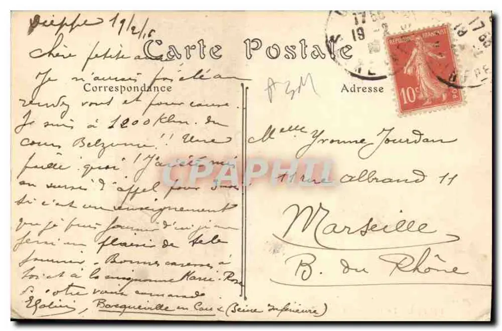 Dieppe — Der maritime Boulevard und das Casino — ND. Foto n°122 - Rückseite
