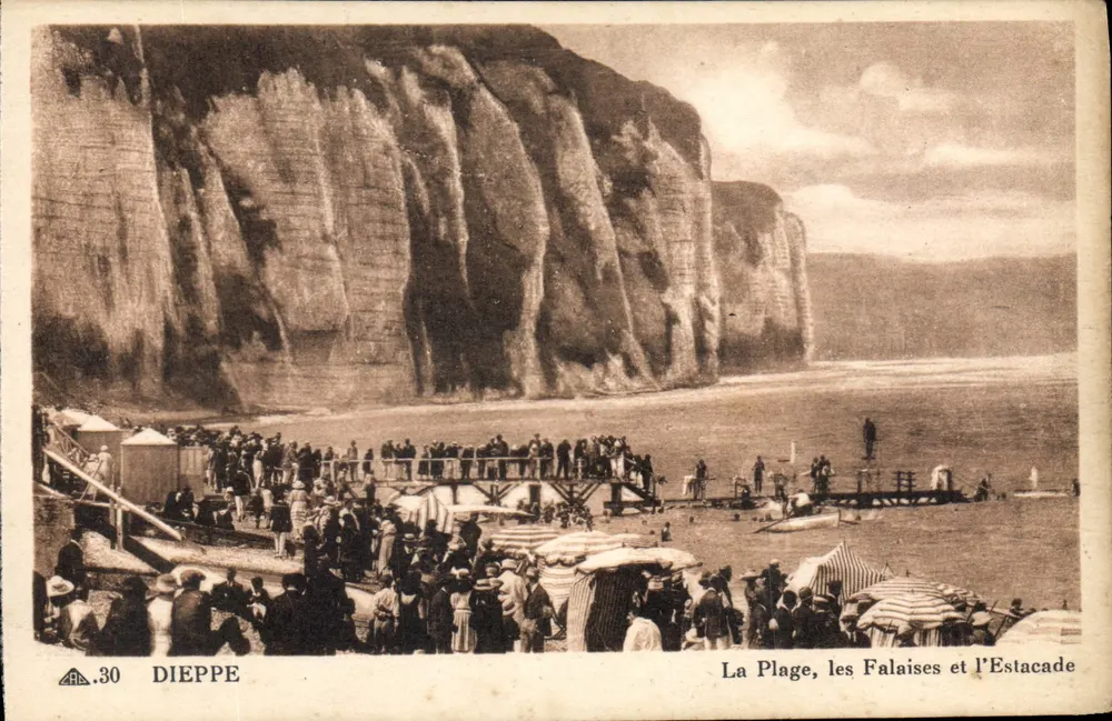 Dieppe — Die Strände, die Klippen und der Promenadenweg — n°30 - Vorderseite