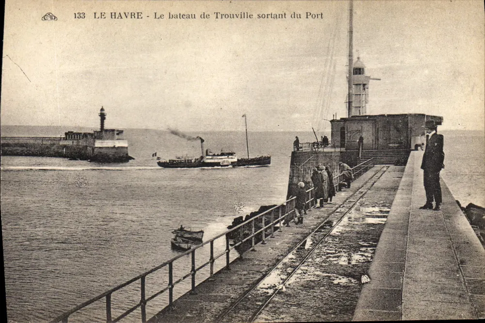 Le Havre - Das Trouville-Schiff verlässt den Hafen — Verlag Cie Alsacienne des Arts Phonographiques, Straßburg, n° 133 - Vorderseite