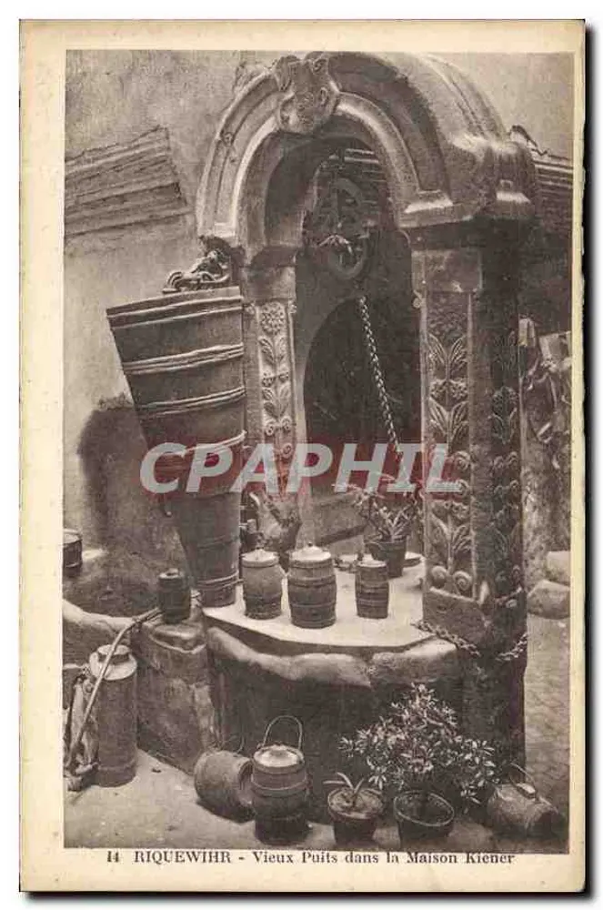 Riquewihr - Alter Brunnen in der Kiener-Haus — Verlag J. Merias, Nr. 14 - Vorderseite