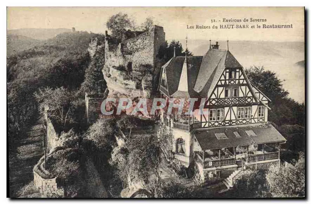 Die Ruinen des HAUT-BARR und das Restaurant — Umgebung von Saverne — n°13 - Vorderseite