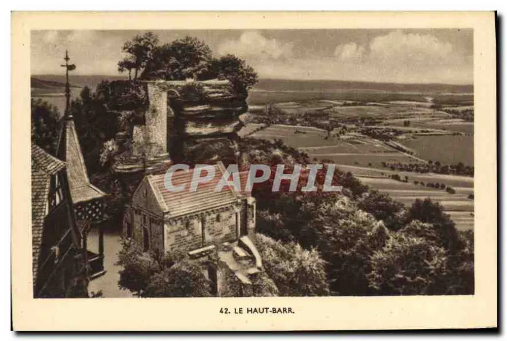 Le Haut-Barr — visão panorâmica das ruínas e do paisagem — n°42 - Frente