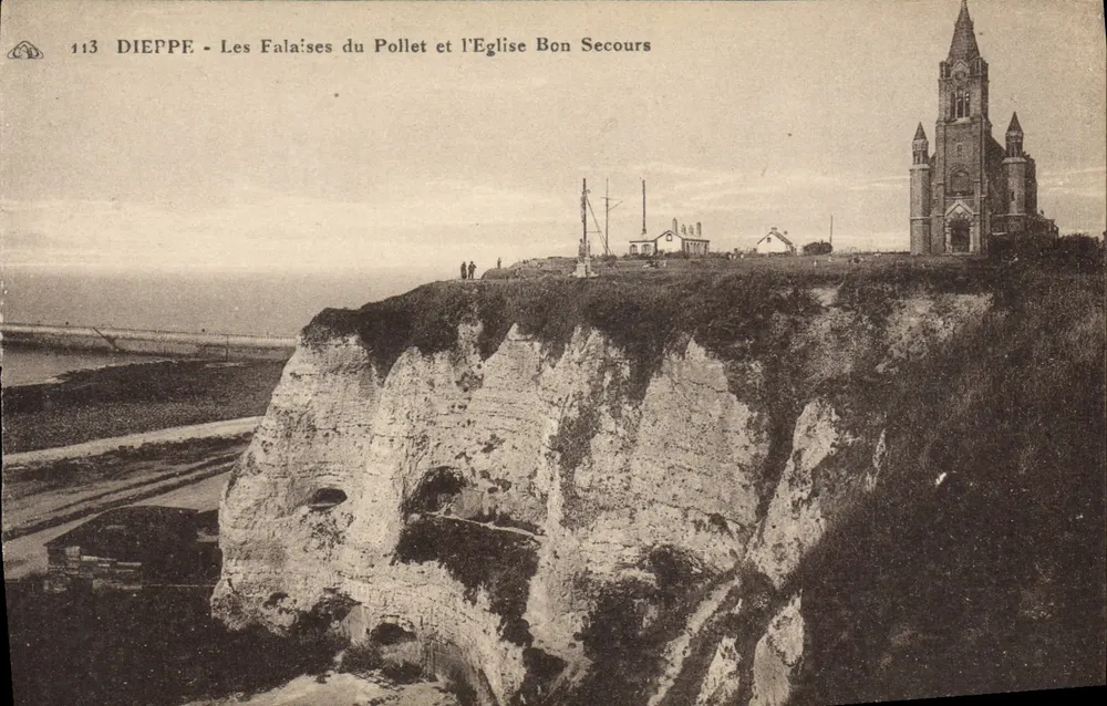 Dieppe - Die Klippen von Pollet und die Kirche Bon Secours — Seriennummer 113 - Vorderseite
