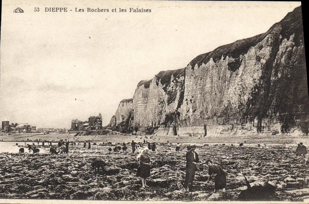 Dieppe - Die Felsen und die Klippen — Antike Ansichtskarte n°53, Verlag Strasbourg - Vorderseite