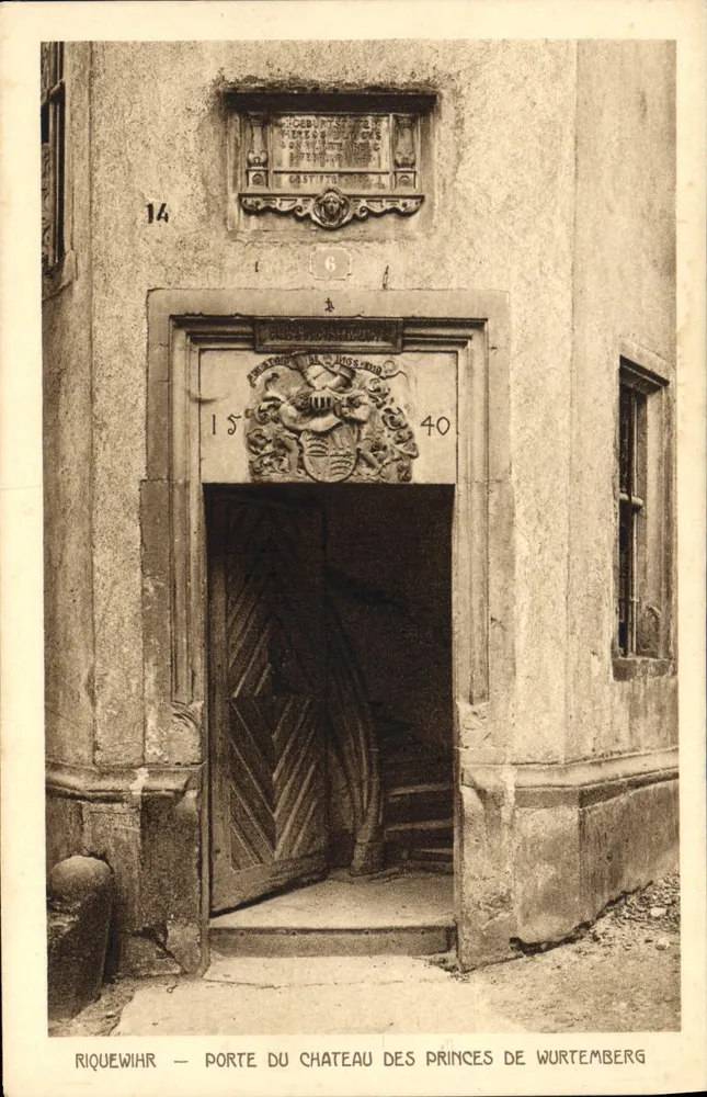 Riquewihr — Tor des Schlosses der Fürsten von Württemberg — Braun & Cie, Dornach - Vorderseite