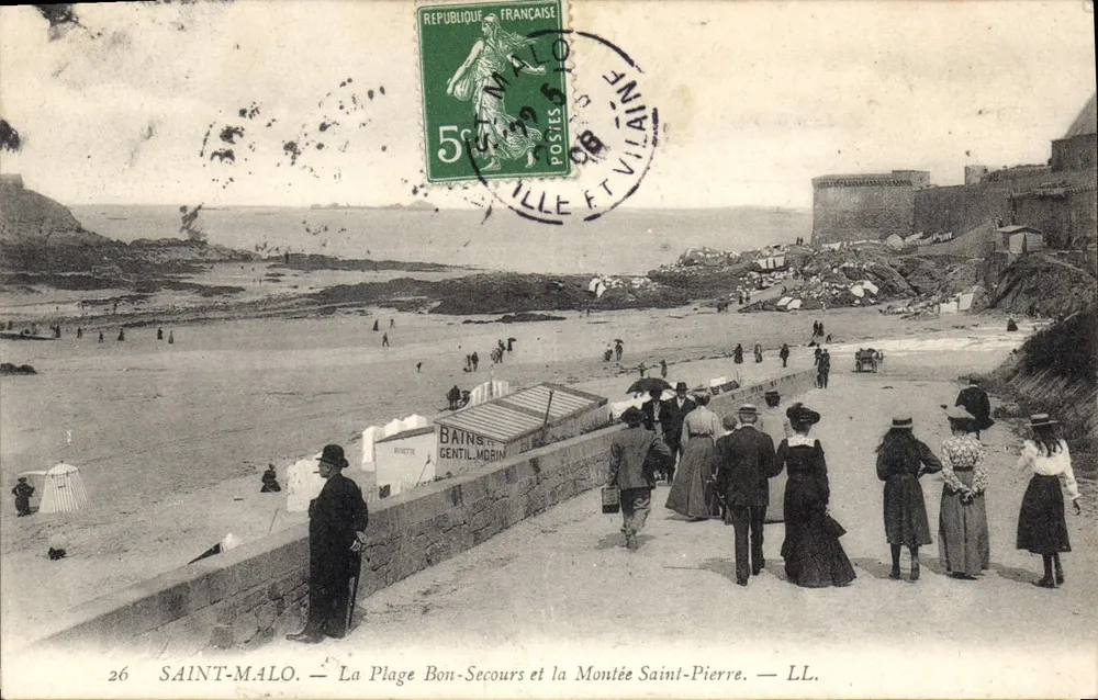 SAINT-MALO — Die Strandpromenade Bon-Secours und die Saint-Pierre-Treppe — LL. - Vorderseite