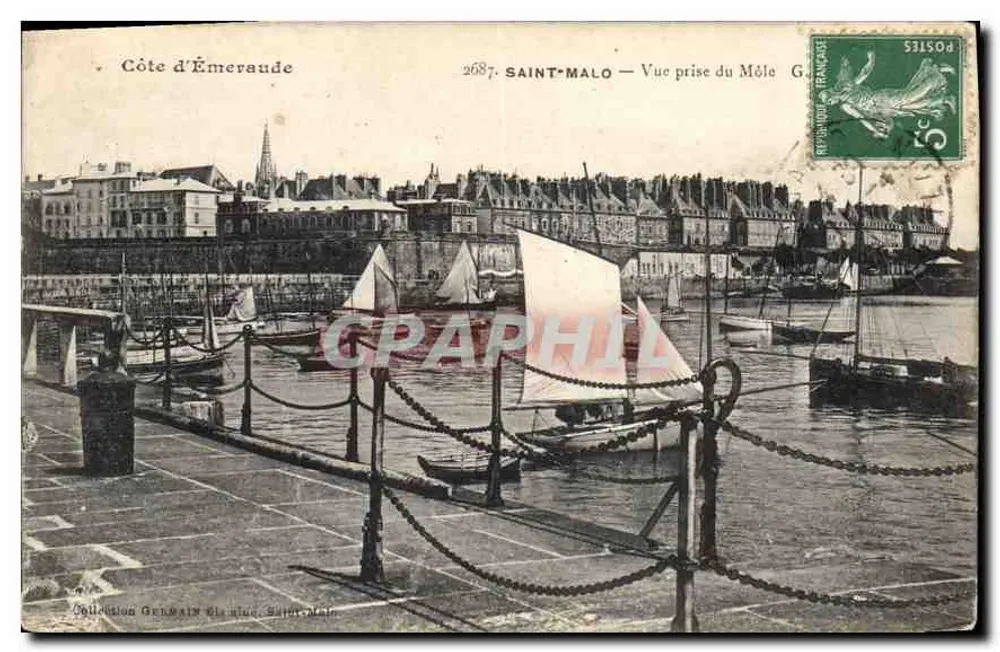 Saint-Malo — Aussicht vom Môle — Sammlung GEMMAIN & Cie, Nr. 2687 - Vorderseite