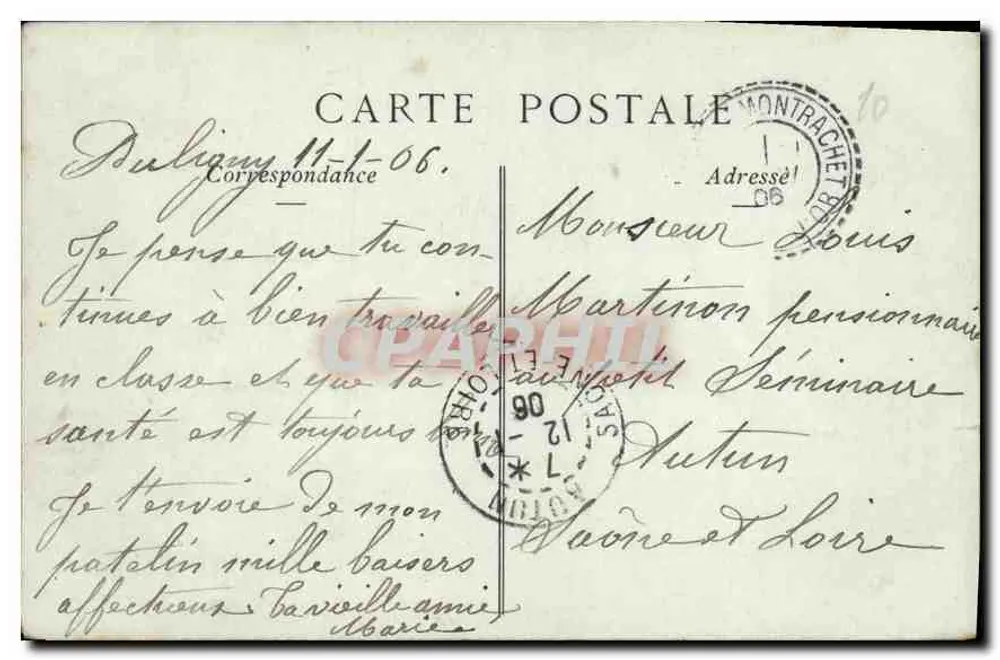 SAINT-MALO. — A Porta de Dinan — édit. AEM LA 158 - Verso