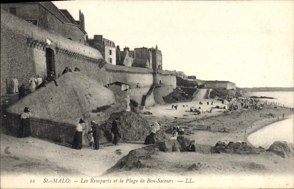 St.-Malo — Die Mauern und die Strand von Bon-Secours — LL. - Vorderseite