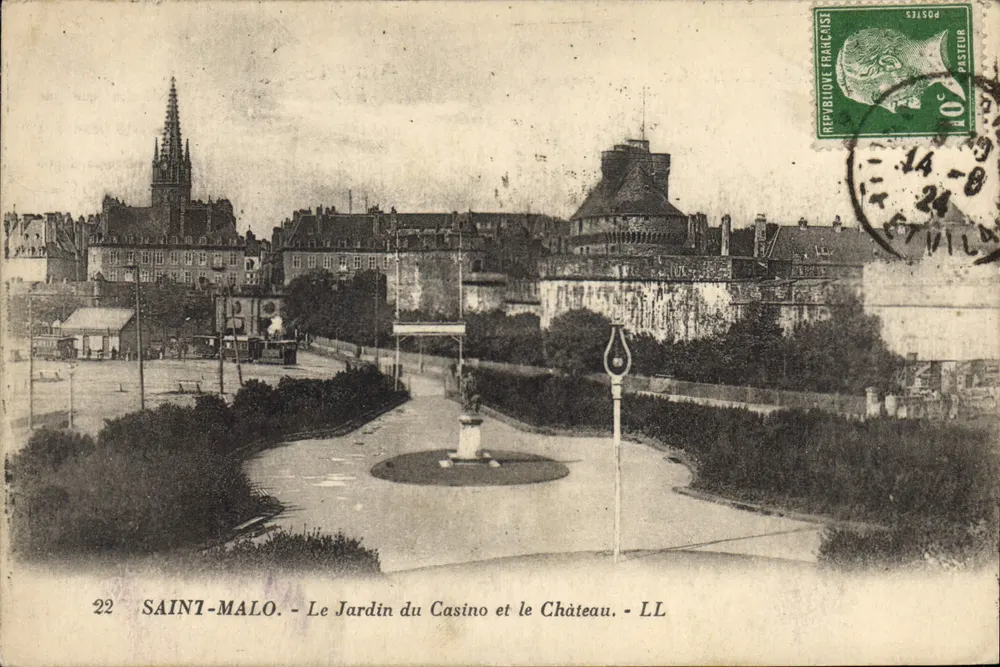 Saint-Malo - Der Garten des Kasinos und das Schloss - LL - Vorderseite