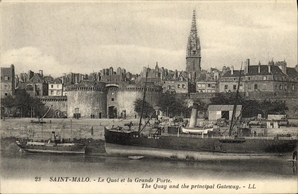 SAINT-MALO - Der Kai und die Grande Porte - LL - Vorderseite