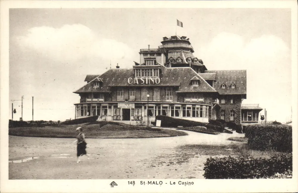 St-Malo - O Casino — editor C. Abscienne des Arts Photomécaniques, Strasbourg, n° 148 - Frente