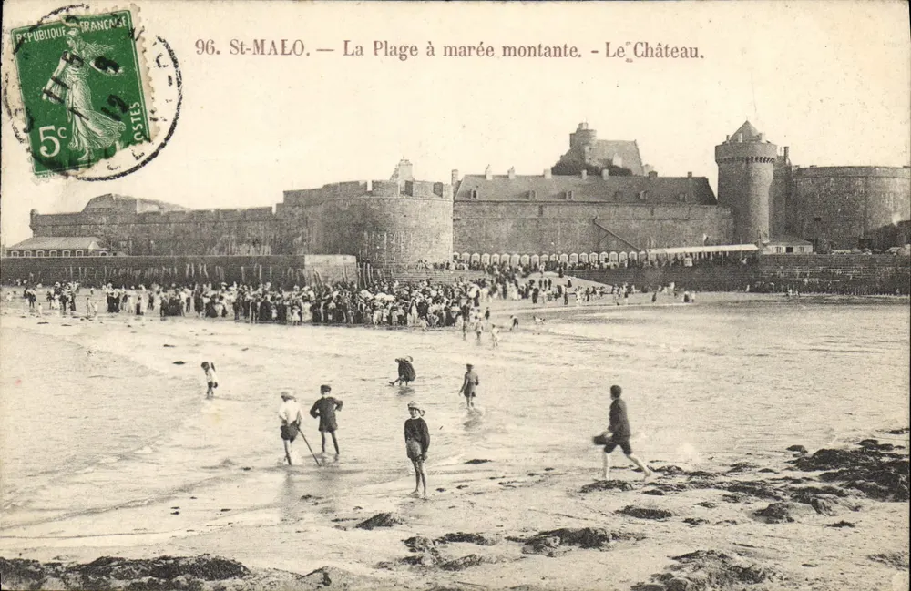 St-Malo — Die Strände bei Ebbe — Das Schloss - Vorderseite