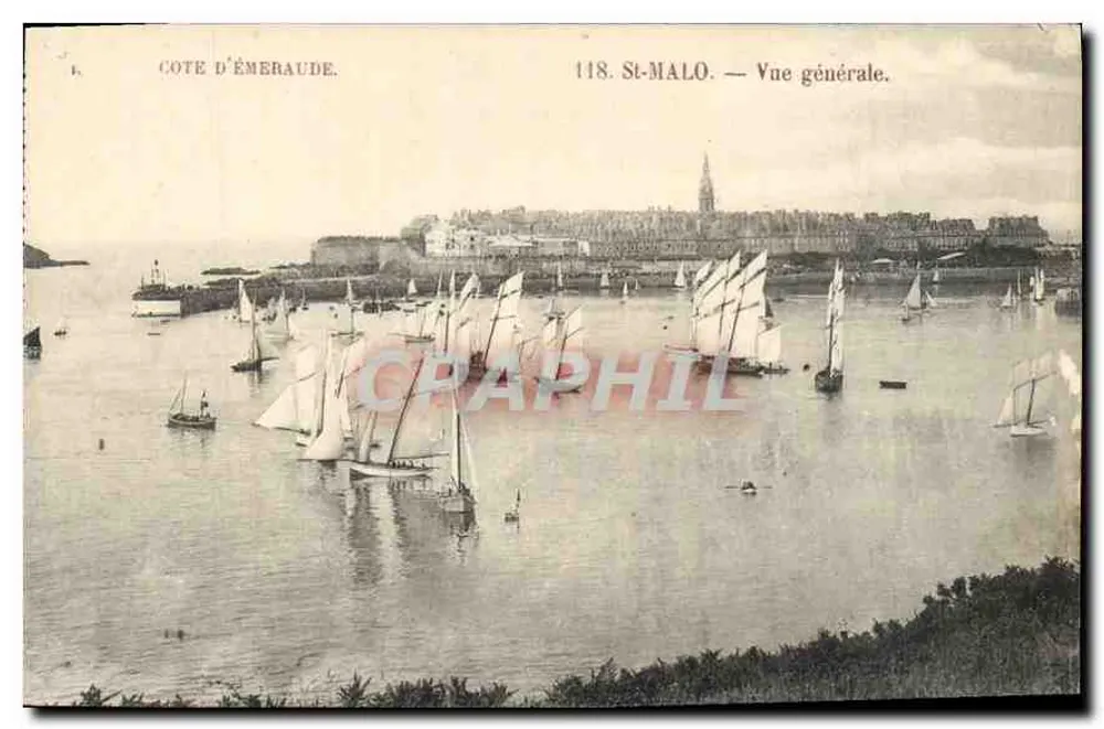St-Malo — Allgemeiner Blick — Phototypie C. Jeanotter, Paris - Vorderseite