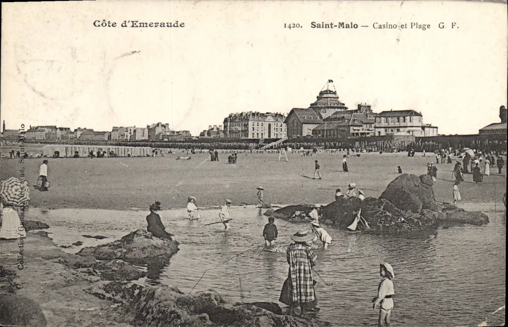 Saint-Malo — Casino und Strand — G. F. — Côte d'Émeraude - Vorderseite