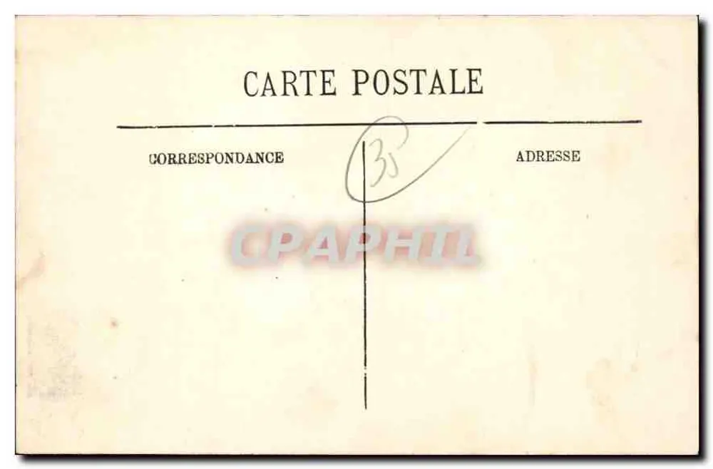 Saint-Malo — La Grève de Bon-Secours bei Ebbe — Bains V° Cardinal-Morin - Rückseite