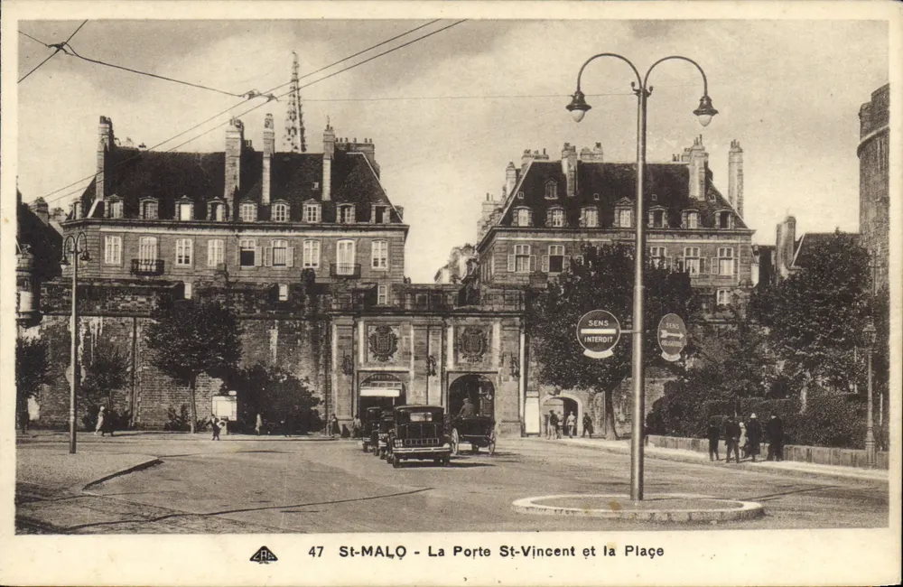 St-Malo - Tor Saint-Vincent und Platz — n° 47 - Vorderseite