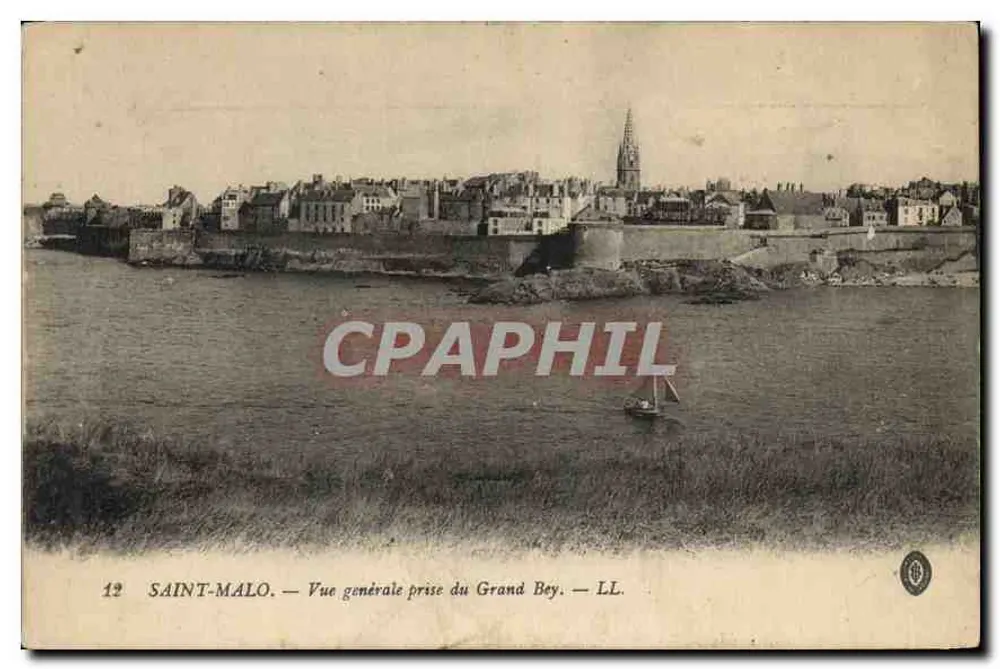 SAINT-MALO — Allgemeiner Blick vom Grand Bey — LL. n°12 - Vorderseite