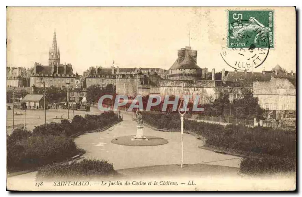 SAINT-MALO. — Der Casino-Garten und das Schloss. — LL. — Nr. 178 - Vorderseite