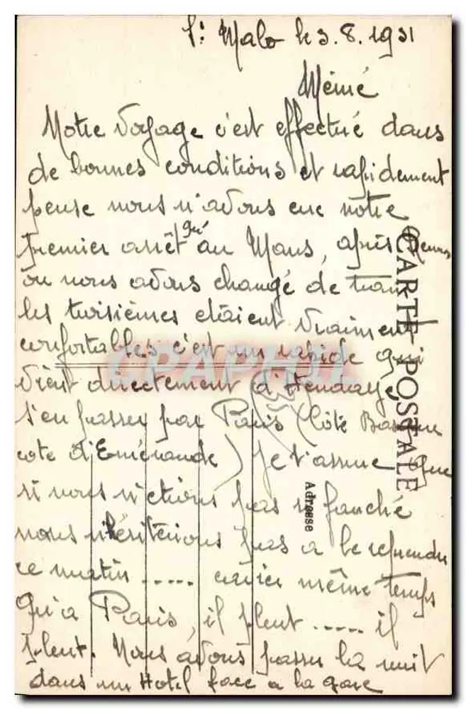 St-Malo — Die Mauern (Seite zum Meer) — A. Lamiré, Verleger, Rennes - Rückseite