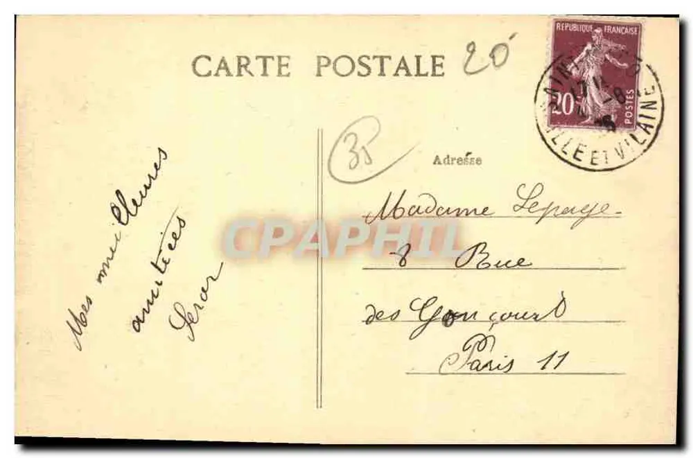 St-Malo (I.-et-V.) — La Cale de Dinan — A. Lemiré, editor, Rennes - Verso