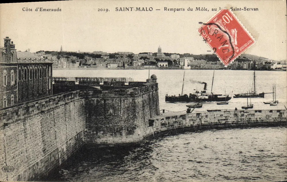 Saint-Malo — Befestigungen des Môle, am See Saint-Servan — Küste der Smaragden, Verlag ELD, Nr. 2019 - Vorderseite