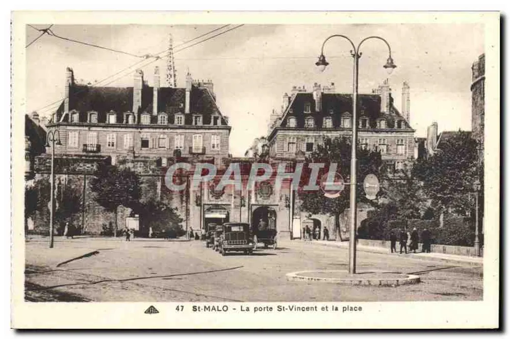 St-Malo - Tor Saint-Vincent und Platz - Vorderseite