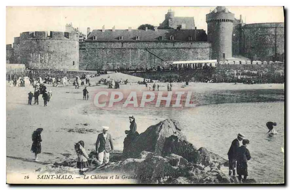 SAINT-MALO — Das Schloss und die Grande Plage — Künstlerische Ausgabe, Moderne Galerien - Vorderseite