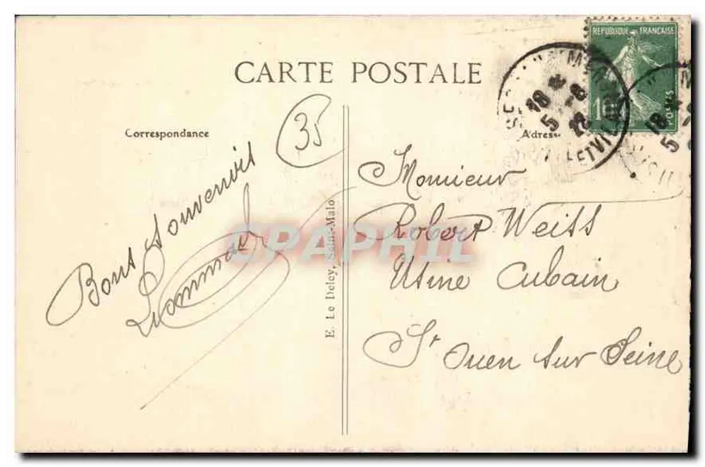 Saint-Malo — Porte Saint-Vincent — Verlag Voila d'Emeraude, Nr. 6 - Rückseite