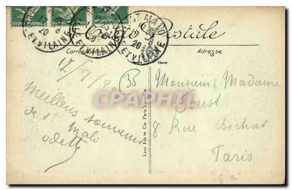 Saint-Malo — La Plage de Bon-Secours und das Grand Bey — Verlag: L. Cardinal-Henry, Nr. 87 - Rückseite