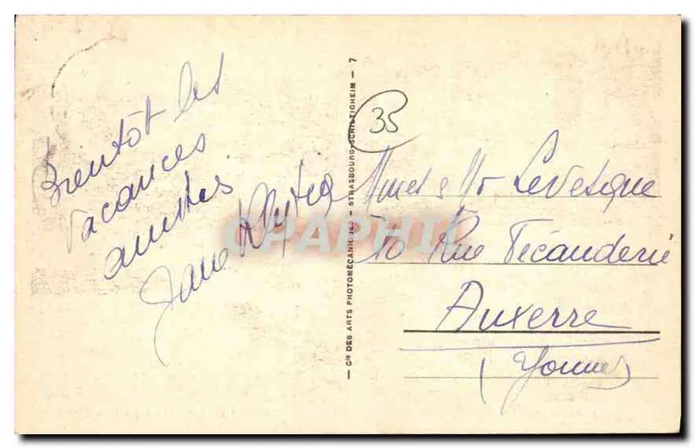 La Plage de Bon Secours, Ansicht vom Grand Bey — St-Malo — Verlag Antike Ansichtskarte - Rückseite