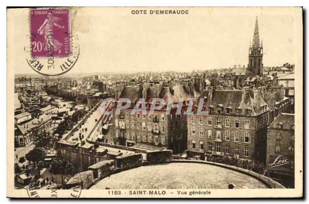 Saint-Malo — Allgemeiner Blick — Côte d’Emeraude, Verlag Loïc, Nr. 1183 - Vorderseite