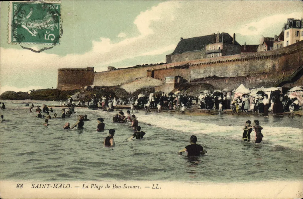 SAINT-MALO — La Spiaggia di Bon-Secours — LL. - Recto